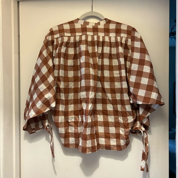 DOEN HEATHER TAYLOR OKEEFFE GINGHAM TOP - Picture 8 of 14